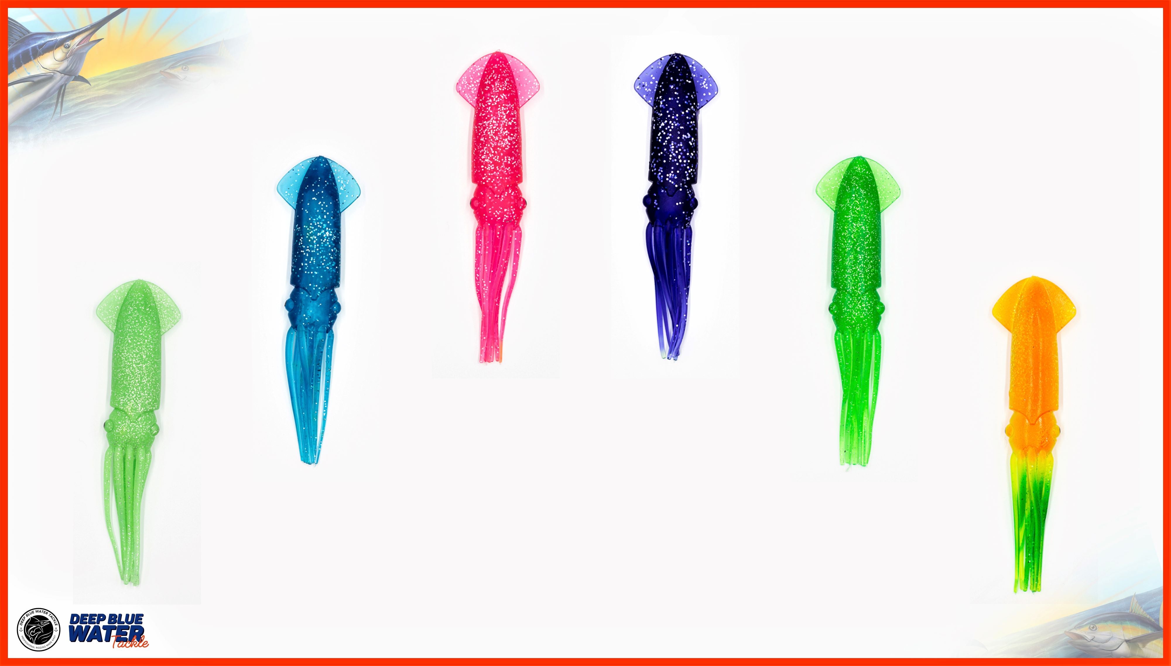 4 x 9-inch Solid Soft Squid Daisy Chain