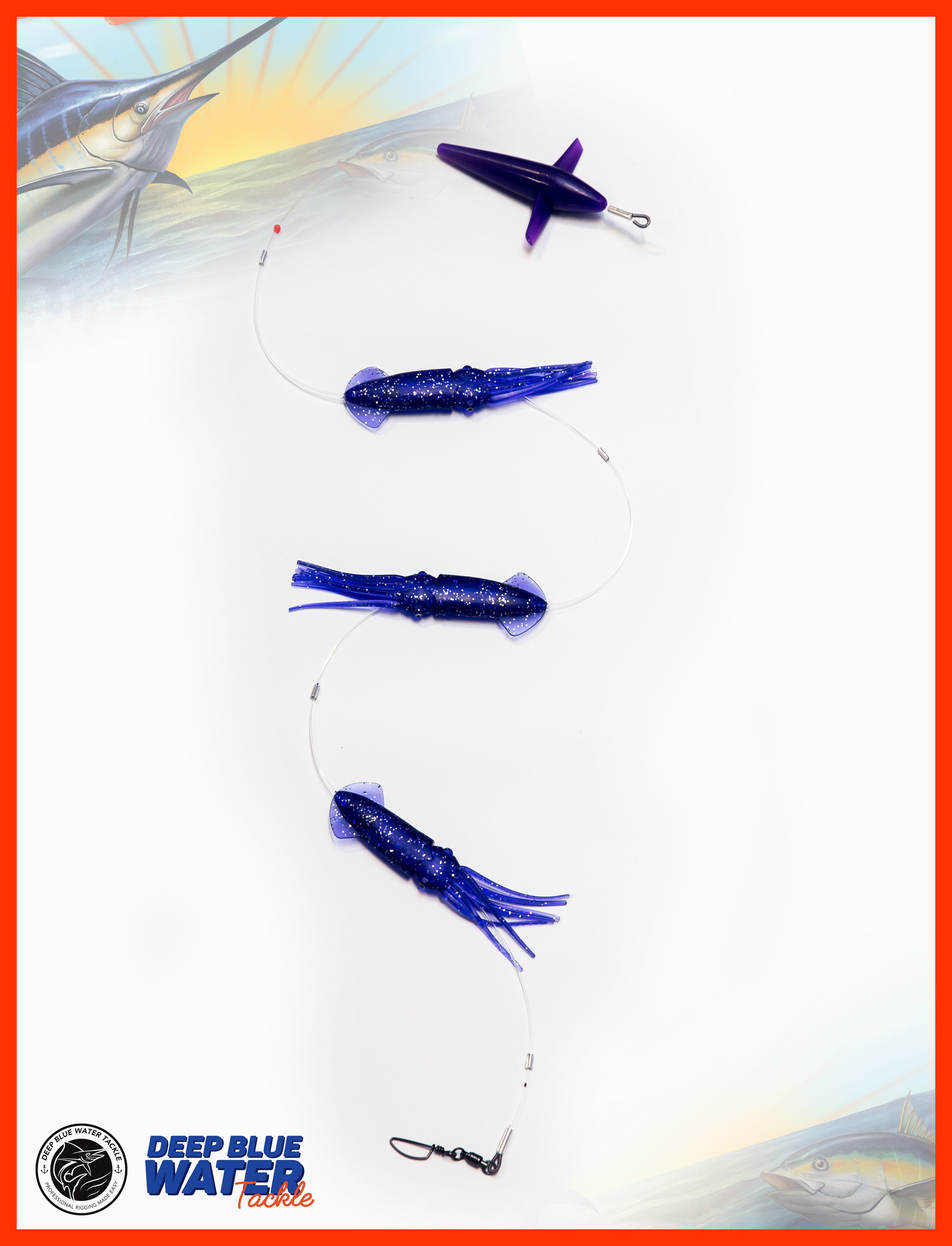 3 x 7-inch squid Daisy Chain Featuring World Renowned Pakula Squids