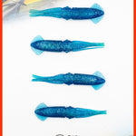 4 x 9-inch Solid Soft Squid Daisy Chain
