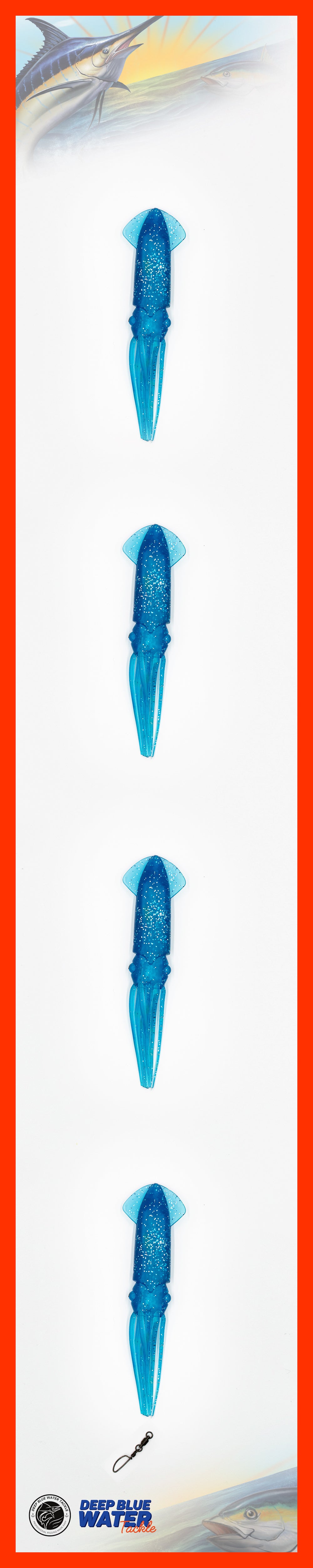 4 x 9-inch Solid Soft Squid Daisy Chain