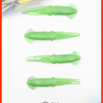 4 x 9-inch Solid Soft Squid Daisy Chain