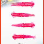 4 x 9-inch Solid Soft Squid Daisy Chain