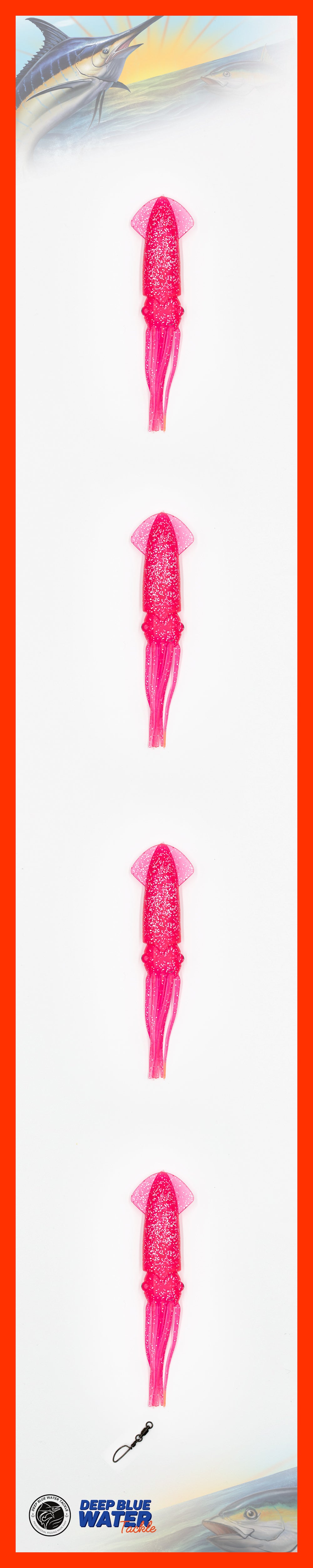 4 x 9-inch Solid Soft Squid Daisy Chain