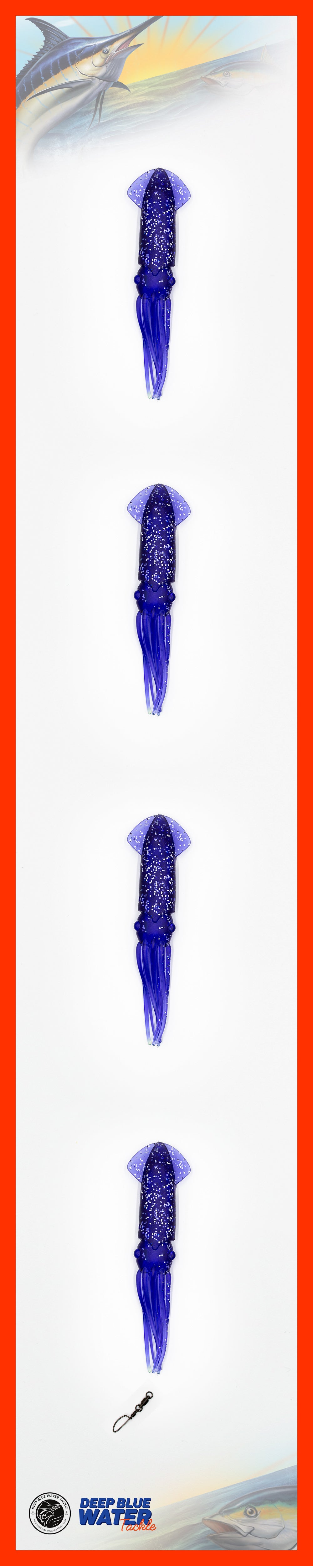 4 x 9-inch Solid Soft Squid Daisy Chain