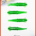 4 x 9-inch Solid Soft Squid Daisy Chain